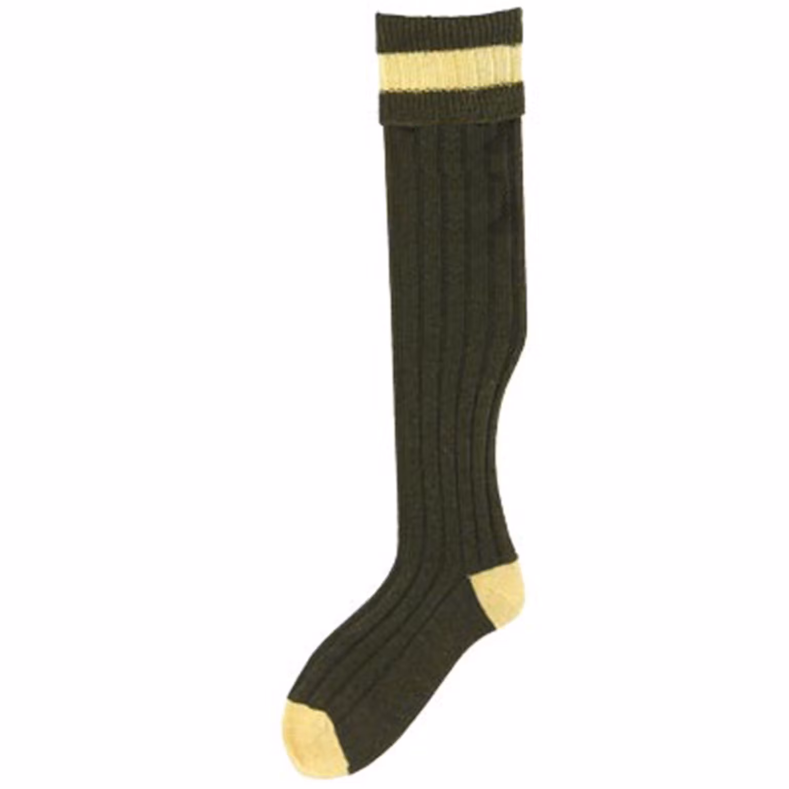 Varm knästrumpa Olive/Mustard - Bisley