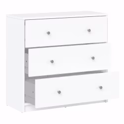 Byrå med 3 lådor vit May - Tvilum