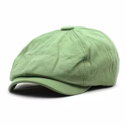 Enfärgad Ljusgrön Newsboy keps
