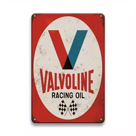 Plåtskylt - "Valvoline racing oil" 20x30cm