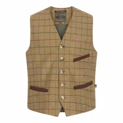 Tweedväst Alcott Beige - Walker & Hawkes