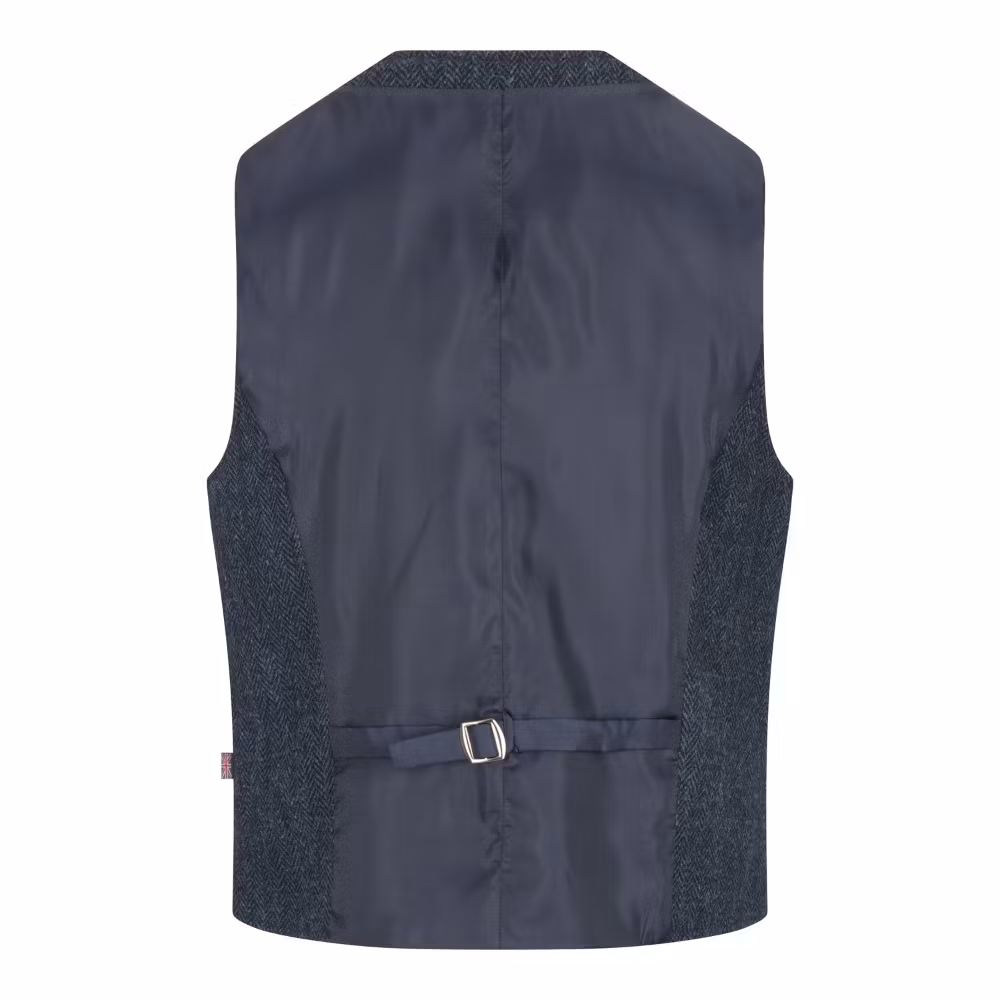 Harris Tweed väst - Midnight Blue