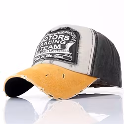 Baseball keps "Motors Racing Team" svart/senapsgul