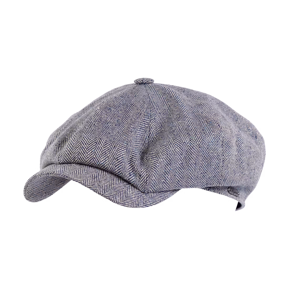 Newsboy Retro Cap Herringbone Steel Blue - Donegal