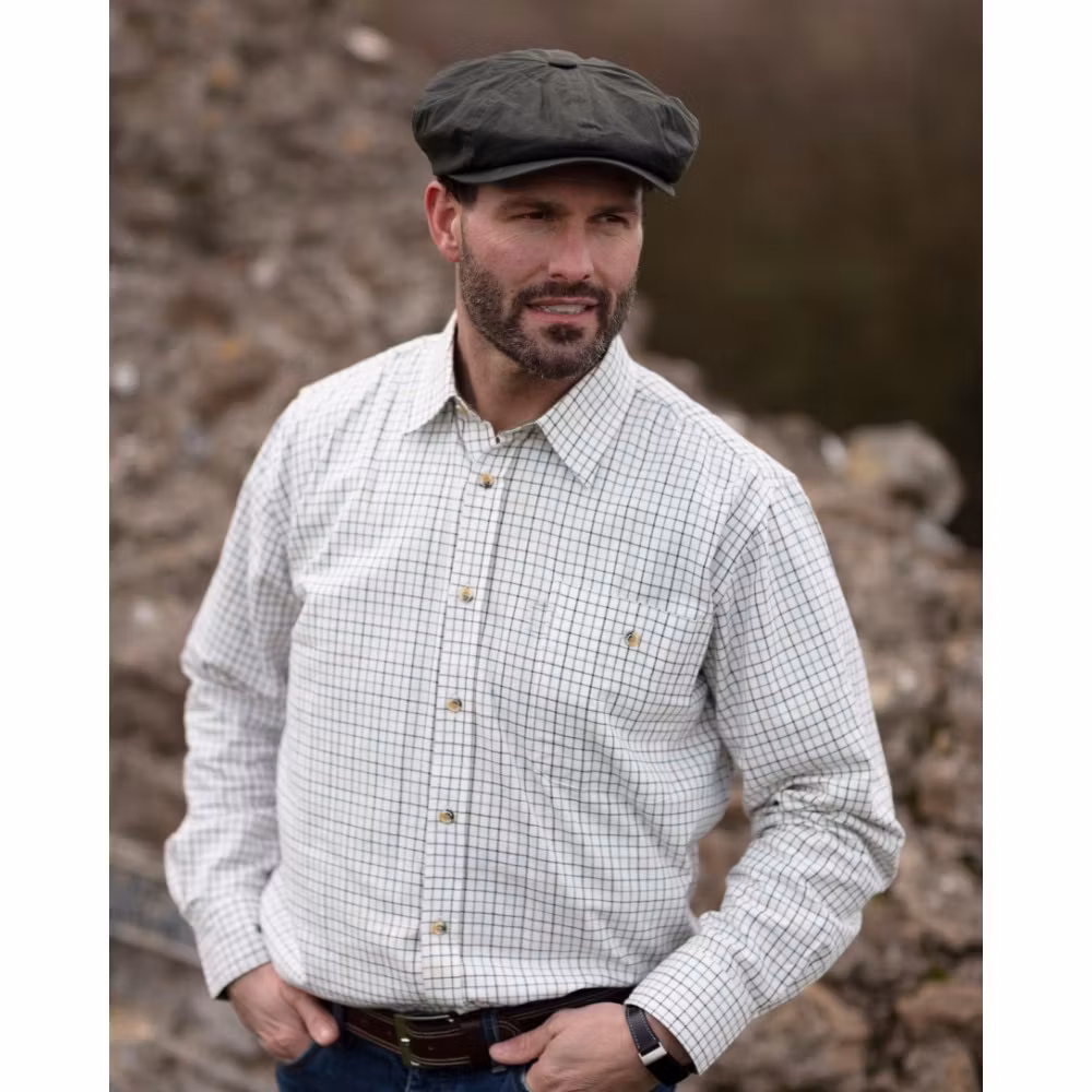 Rutig Tattersall Brocton skjorta Green - Walker & Hawkes