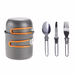 Campingkök med bestick