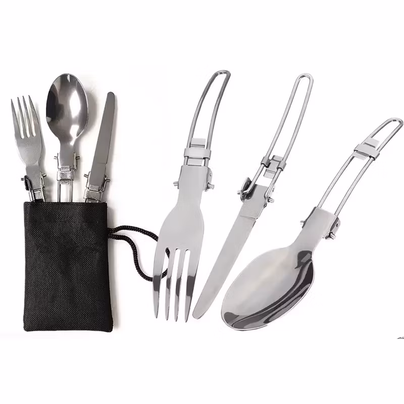 Campingkök 2 delar med bestick