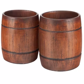 Wood Barrel Tumbler 35cl 2-p | Final Touch