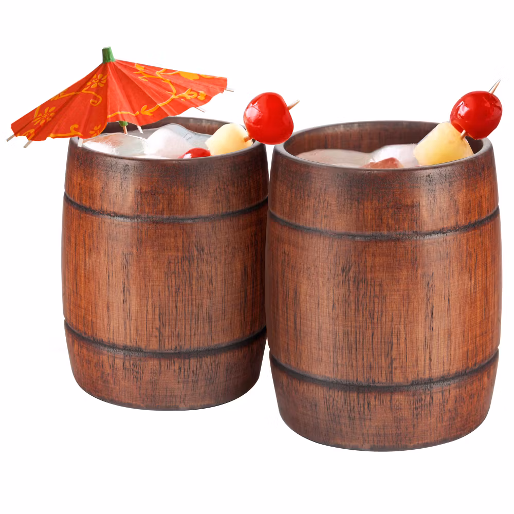 Wood Barrel Tumbler 35cl 2-p | Final Touch