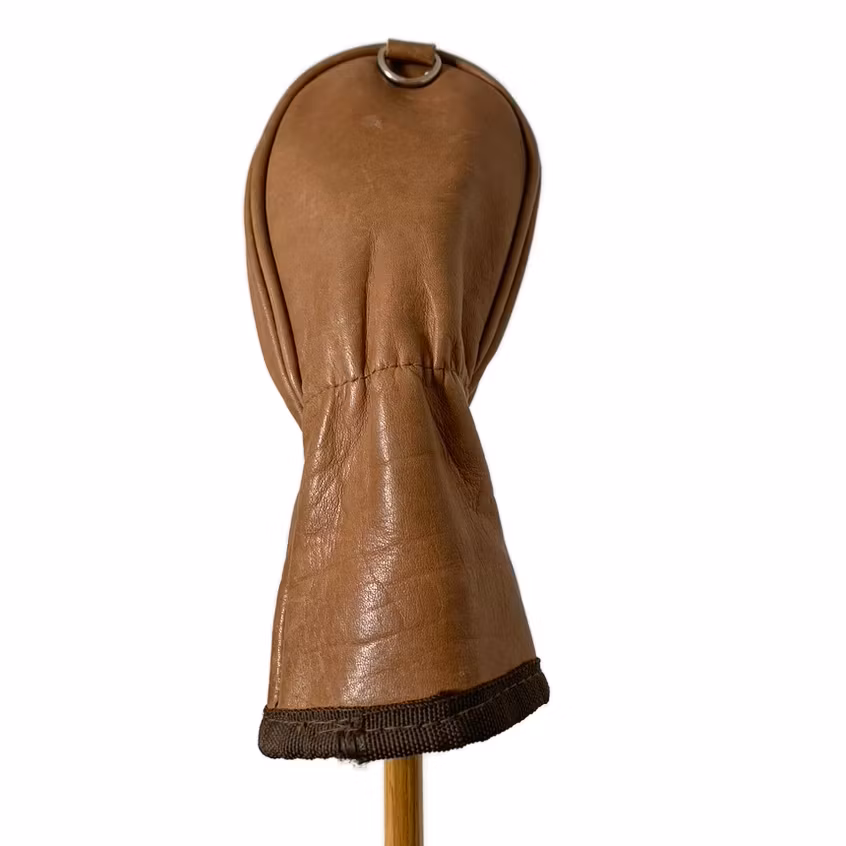 Ljusbrun headcover i läder