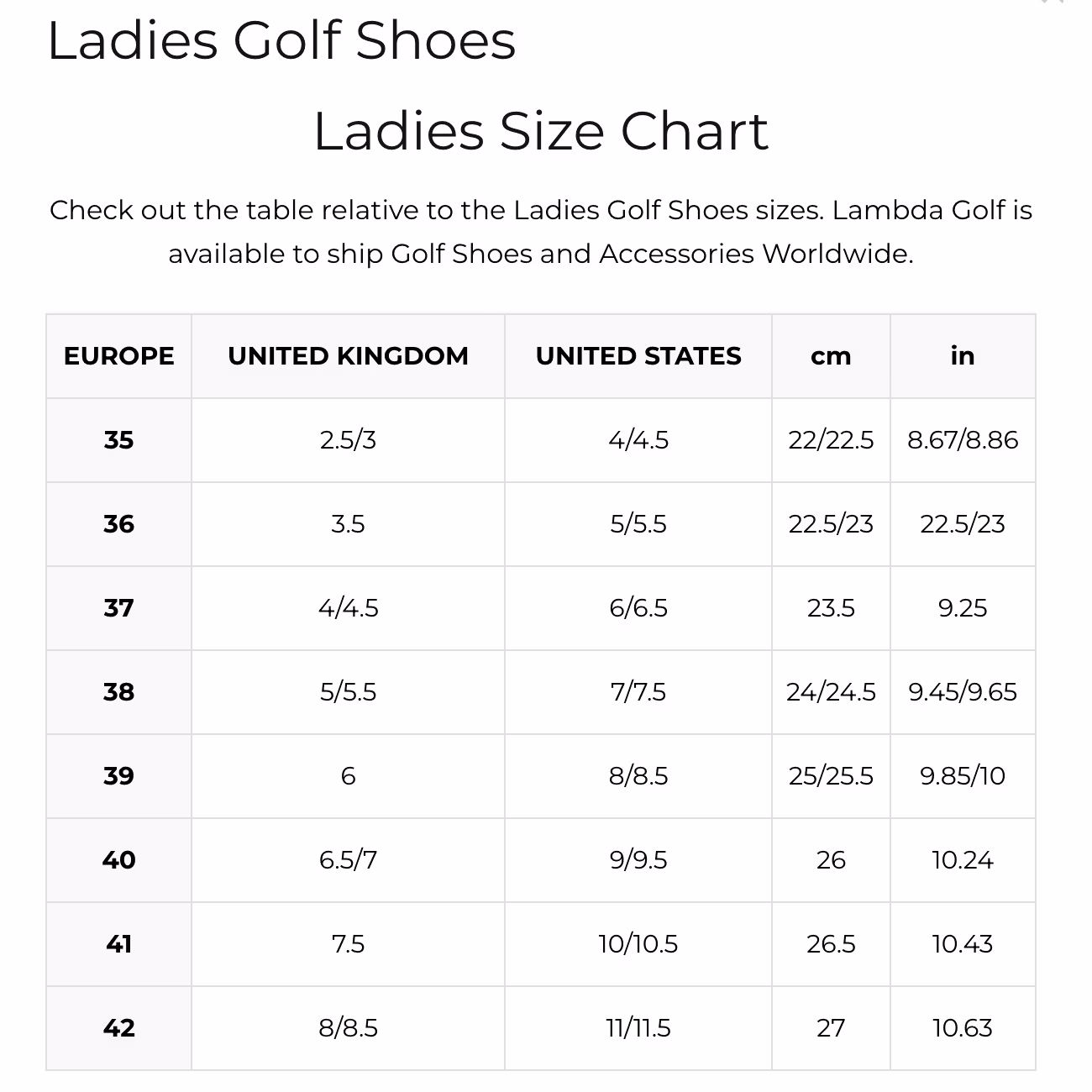 Lambda golfsko dam - Pompeia White & Green