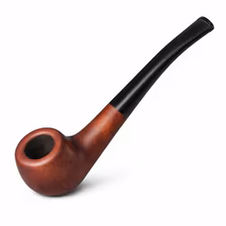 Handgjord tobakspipa i päronträ – Klassisk modell med böjt munstycke
