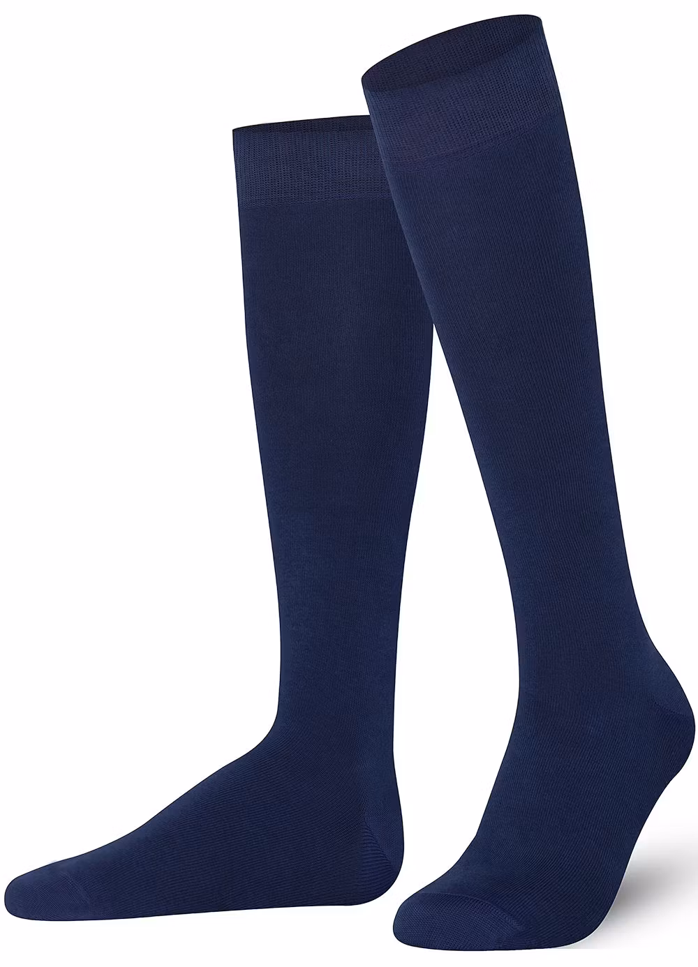 Mörkblå enfärgad knästrumpa - MySocks