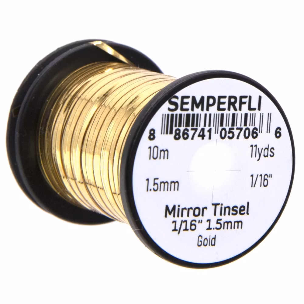 SEMPERFLI 1/16" Mirror Tinsel Gold
