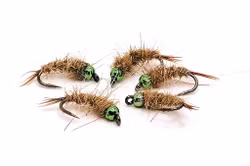 Hare’s Ear nymph BH Caddies Green (tungsten)