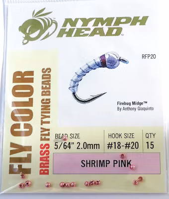 Bead Head Brass Shrimp Pink
