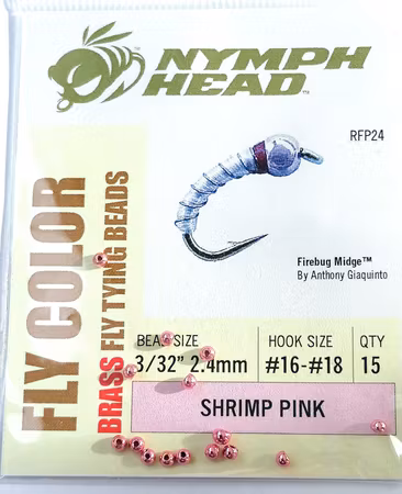 Bead Head Brass Shrimp Pink