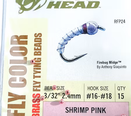 Bead Head Brass Shrimp Pink