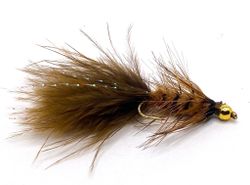 Wolly Bugger Brun BeadHead