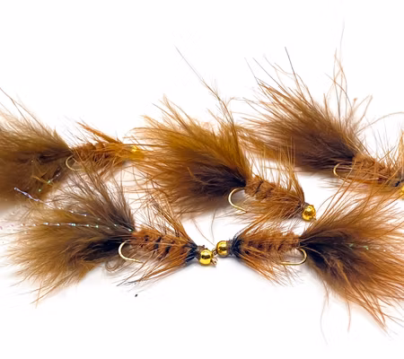 Wolly Bugger Brun BeadHead
