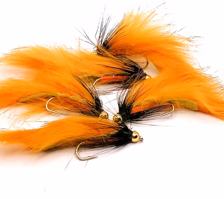 Zonker Orange/Black BeadHead #8