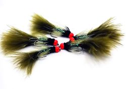 Flickslända med Fluo Red BeadHead #10