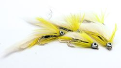 Black Ghost Yellow/White ConeHead Streamer #8
