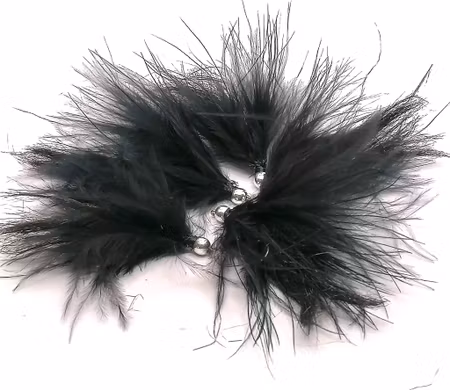 Black Micro Streamer BeadHead Silver #10