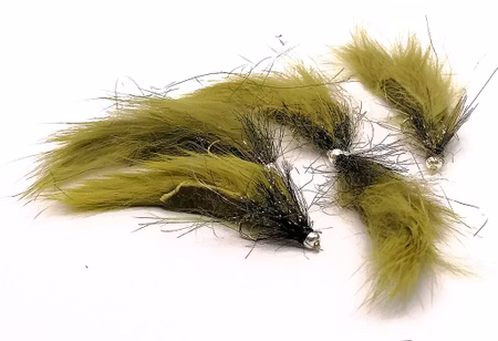 Tactical Streamer Olive/Black BeadHead Silver #14