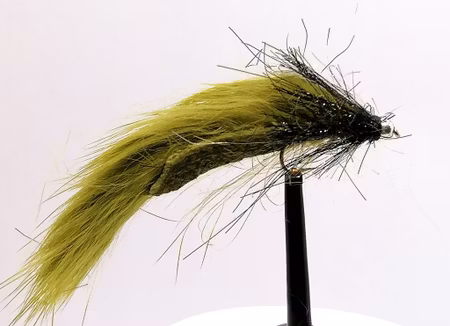 Tactical Streamer Olive/Black BeadHead Silver #14