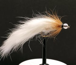 Tactical Streamer White/Brown BeadHead Silver #10