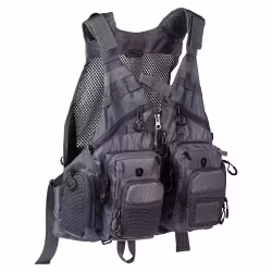 Bassdash Breathable Fishing Vest Dark Grey
