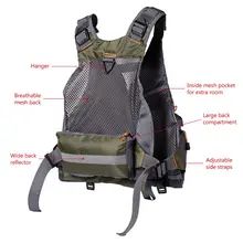 Bassdash Breathable Fishing Vest Green