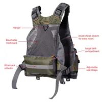 Bassdash Breathable Fishing Vest Green