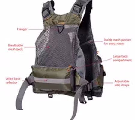 Bassdash Breathable Fishing Vest Green