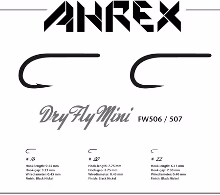 Ahrex FW 507 Dry Fly Mini Barbless #18