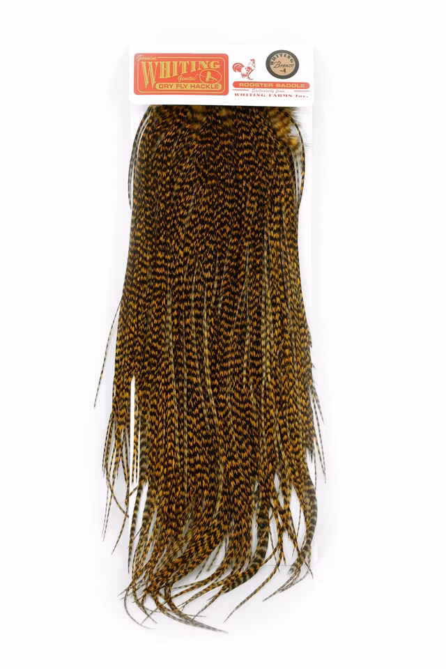 Whiting Bronze Saddle Grizzly Dyed March Brown