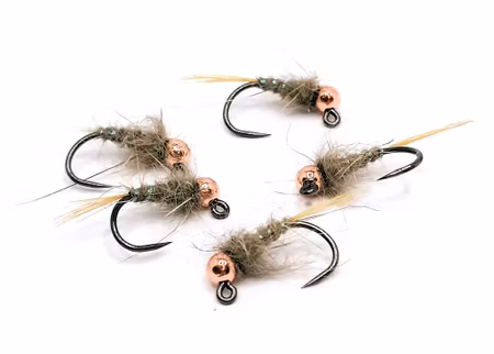 Natural Quill Jig Pupa Tungstenshuvud #14