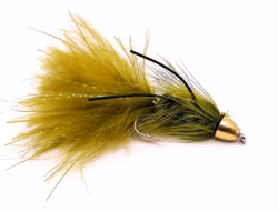 Wolly Bugger Olive ConeHead Rubberlegs #8