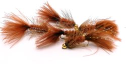 Wolly Bugger Brun BeadHead #10