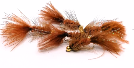 Wolly Bugger Brun BeadHead #10