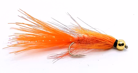 Wolly Bugger Orange BeadHead #10