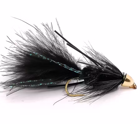 Wolly Bugger Black ConeHead Rubberlegs #8