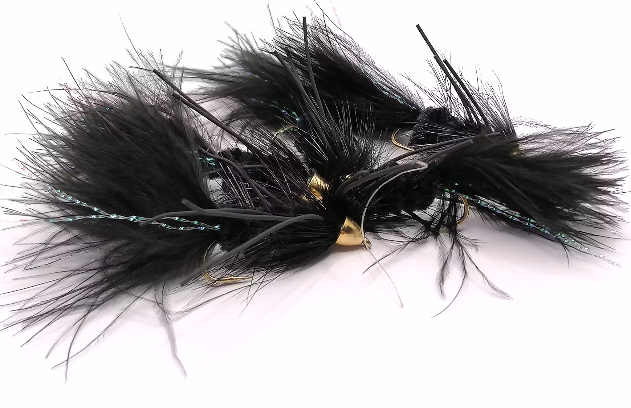 Wolly Bugger Black ConeHead Rubberlegs #8