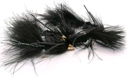 Wolly Bugger Black ConeHead Rubberlegs #8