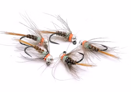 PT Orange Natural Brown Nymph Tungstenshuvud #16