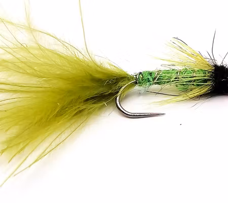 Flickslända Olive BeadHead CeriseFlame #10