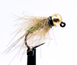 Natural Quill Jig Pupa Tungstenshuvud #14