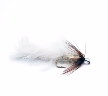 Tactical Streamer White/Brown BeadHead Silver Glass #10