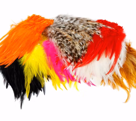 Strung Saddle Hackle Fly Dressing